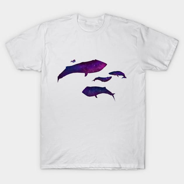 Galaxy Whales T-Shirt by MelMelIsMe456